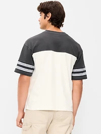 Heavyweight Short-Sleeve Football-Style T-Shirt