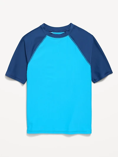 Short-Sleeve Rashguard Swim Top for Boys
