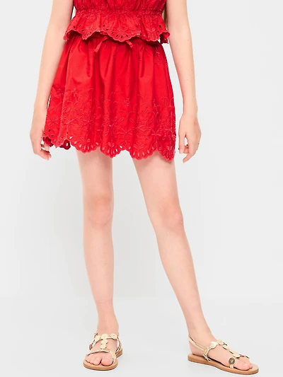 Eyelet-Trim Skirt for Girls