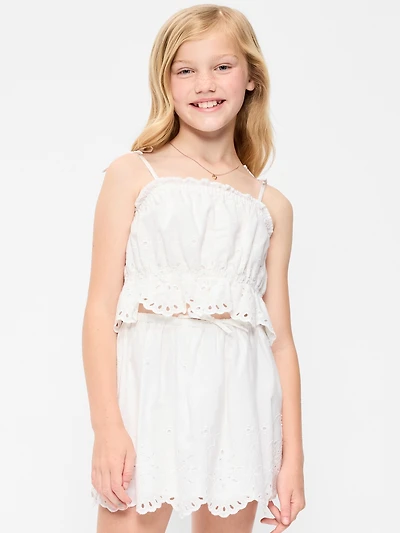 Sleeveless Tie-Shoulder Top for Girls