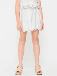 Eyelet Trim Skirt for Girls