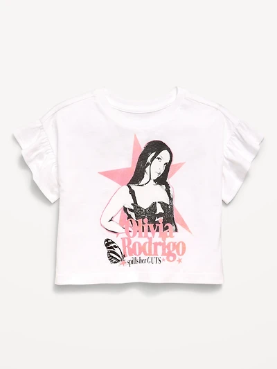 Olivia Rodrigo™ Ruffled Graphic T-Shirt for Toddler Girls