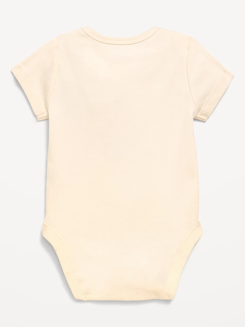 Unisex Short-Sleeve Graphic Bodysuit for Baby