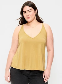 Strappy-Back Shimmer Swing Tank Top