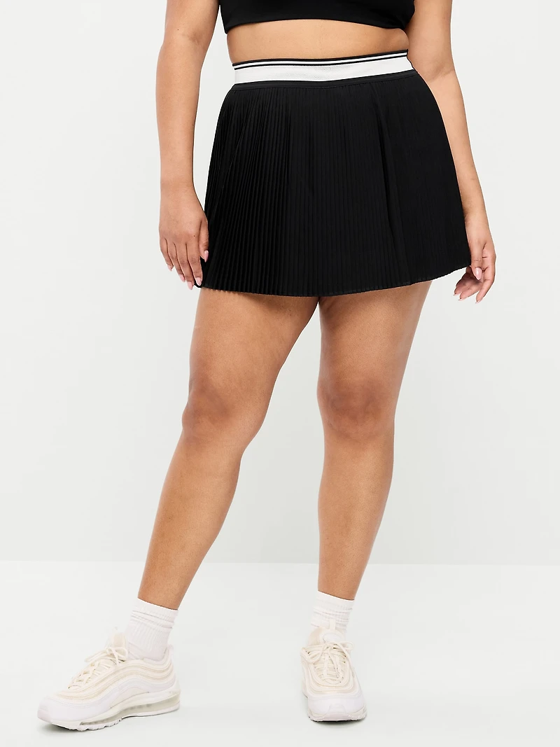Extra High-Waisted Micro-Pleated Skort