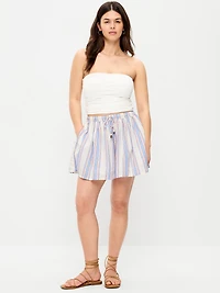 High-Waisted Drapey Skirt Short