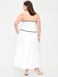 Smocked-Waist Maxi Skirt