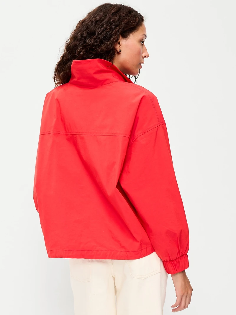 Full-Zip Poplin Jacket