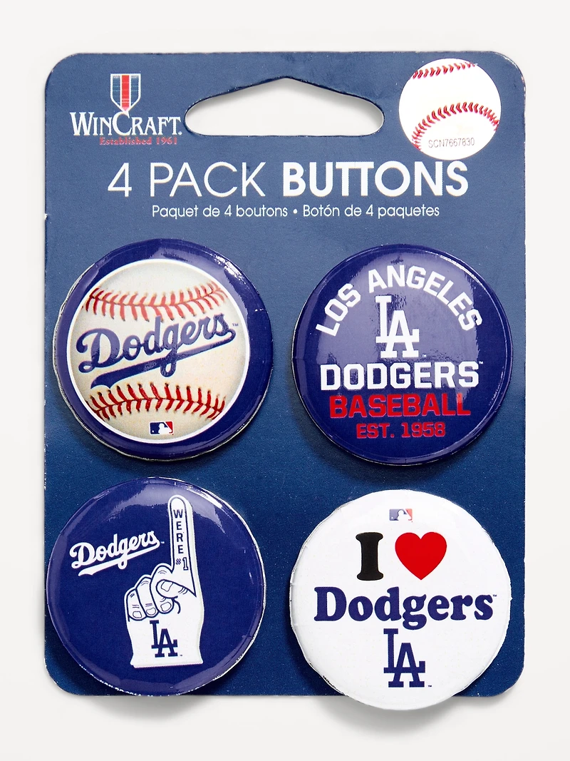 WinCraft® Los Angeles Dodgers 4-Pack Buttons