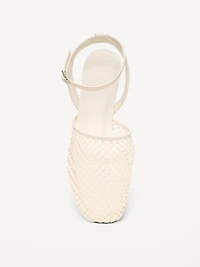 Raffia Slingback Flats for Women