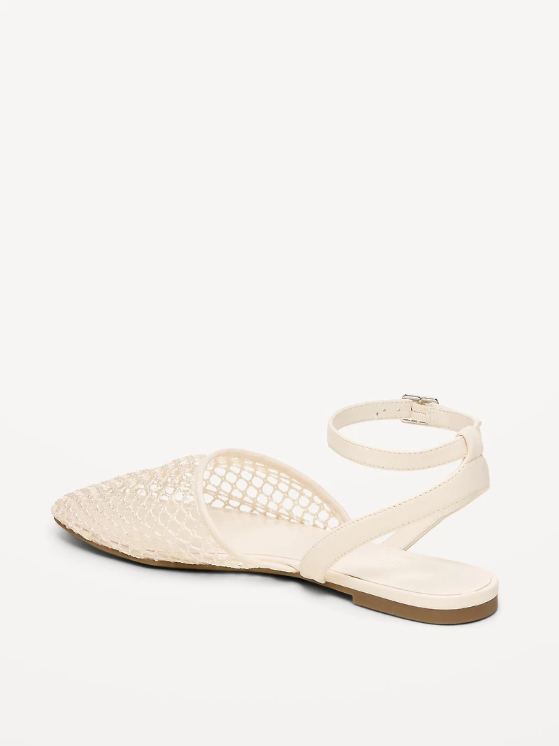 Raffia Slingback Flats for Women