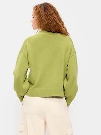 Seaside Cotton V-Neck Cardigan Sweater