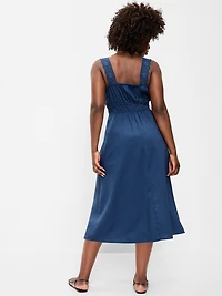 Fit & Flare Smocked-Waist Midi Dress