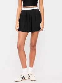 Extra High-Waisted Micro-Pleated Skort