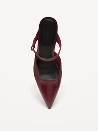 Buckle-Strap Mule Heels for Women