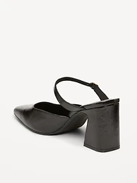 Buckle-Strap Mule Heels for Women
