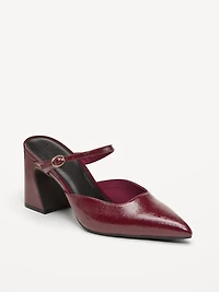 Buckle-Strap Mule Heels for Women