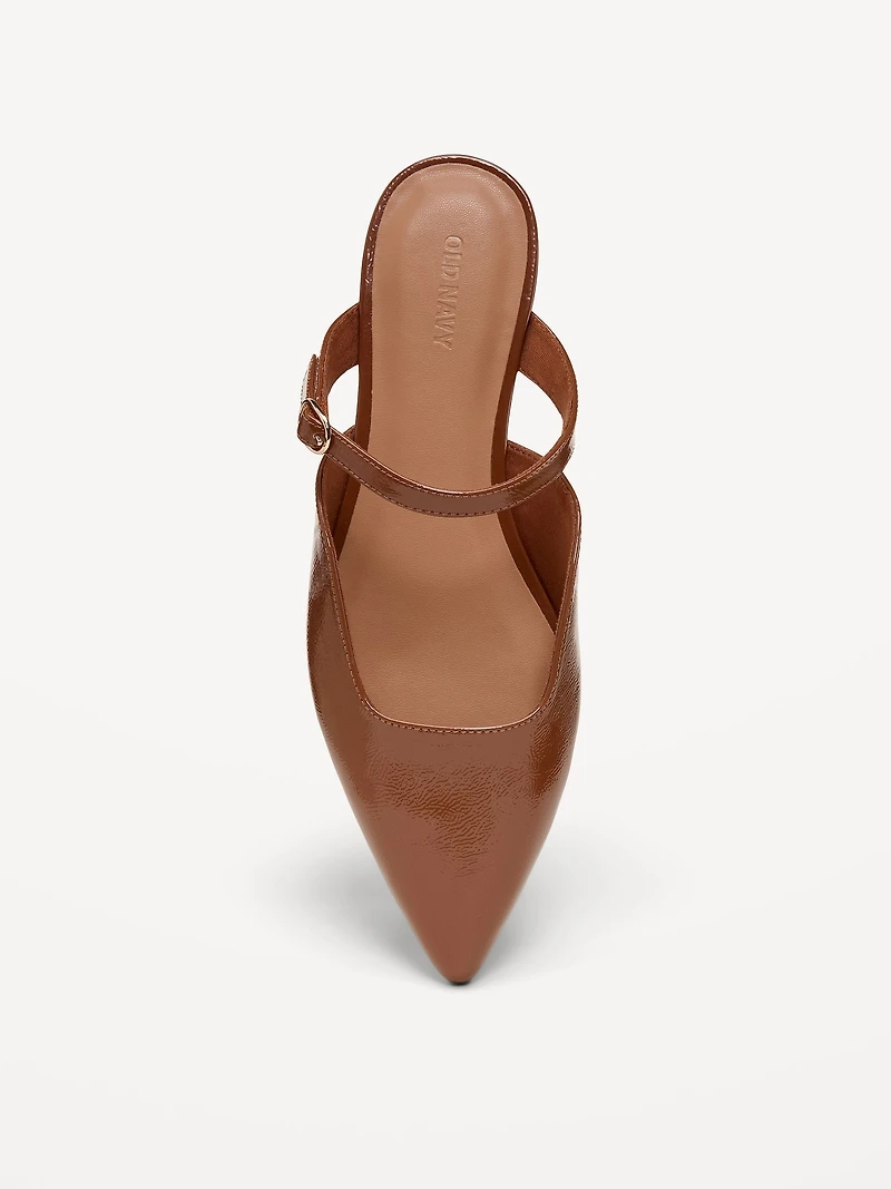 Pointed-Toe Mule Flats for Women