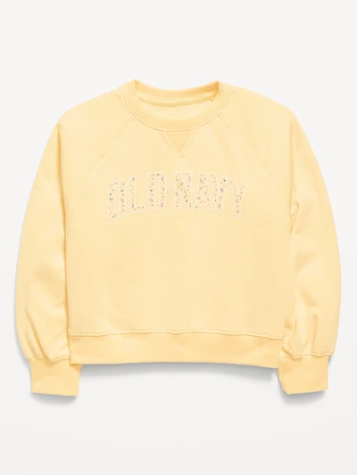 Logo-Graphic Crew-Neck Sweatshirt for Girls
