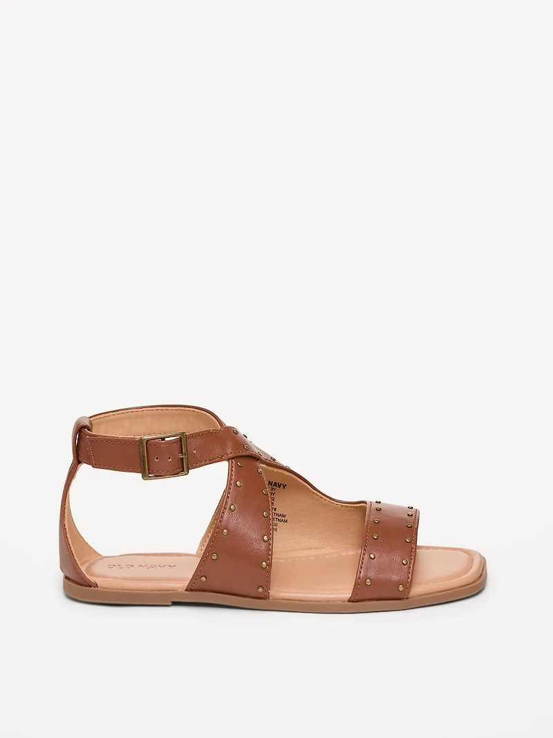 Faux-Leather Gladiator Sandals for Girls