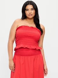 Smocked Bodice Tube Top