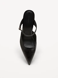 Buckle-Strap Mule Heels for Women
