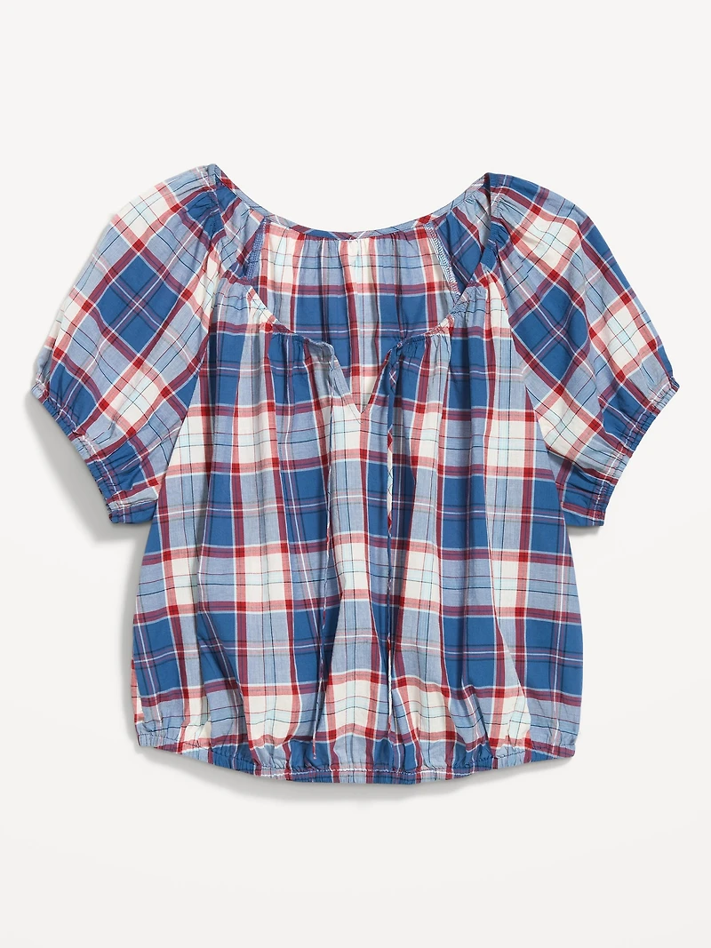 Short-Sleeve Bubble Top