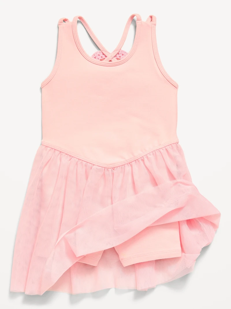 Sleeveless Heart-Back Tutu Dress for Toddler Girls