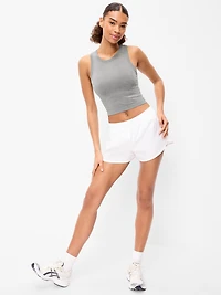 Seamless Fitted High-Neck Crop Top