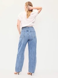 High-Waisted Rounded Wide-Leg Barrel Jeans