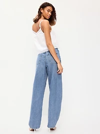 High-Waisted Rounded Wide-Leg Barrel Jeans