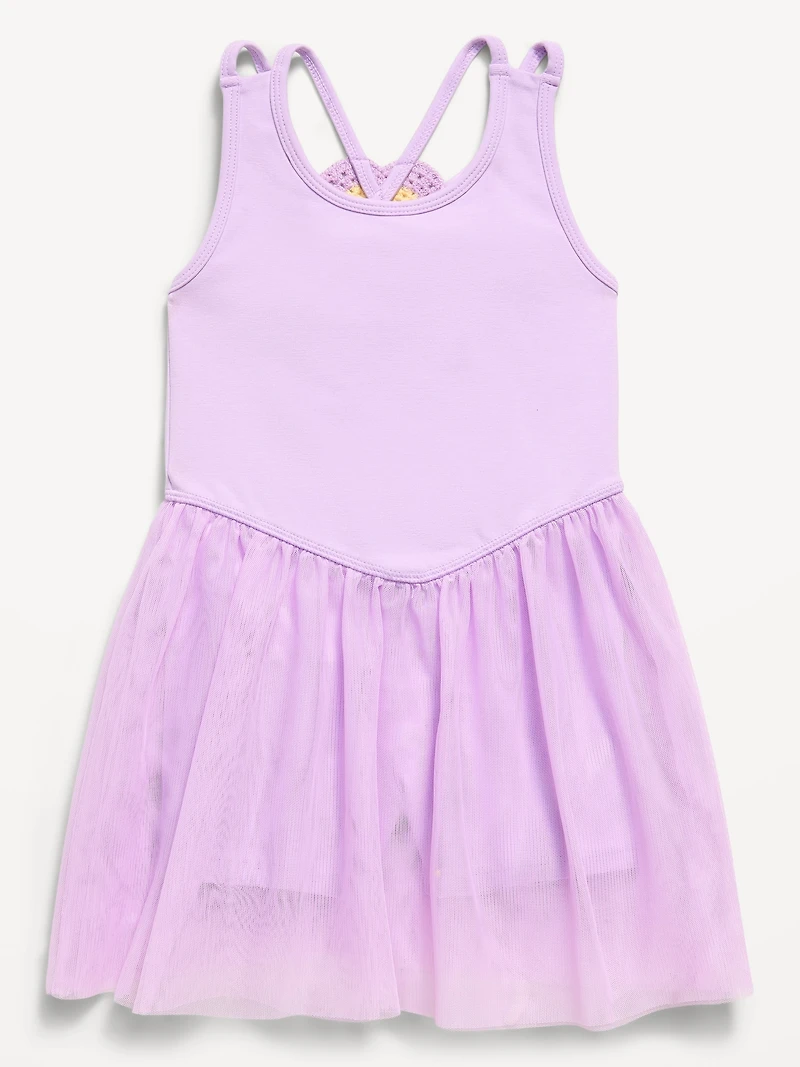 Sleeveless Heart-Back Tutu Dress for Toddler Girls