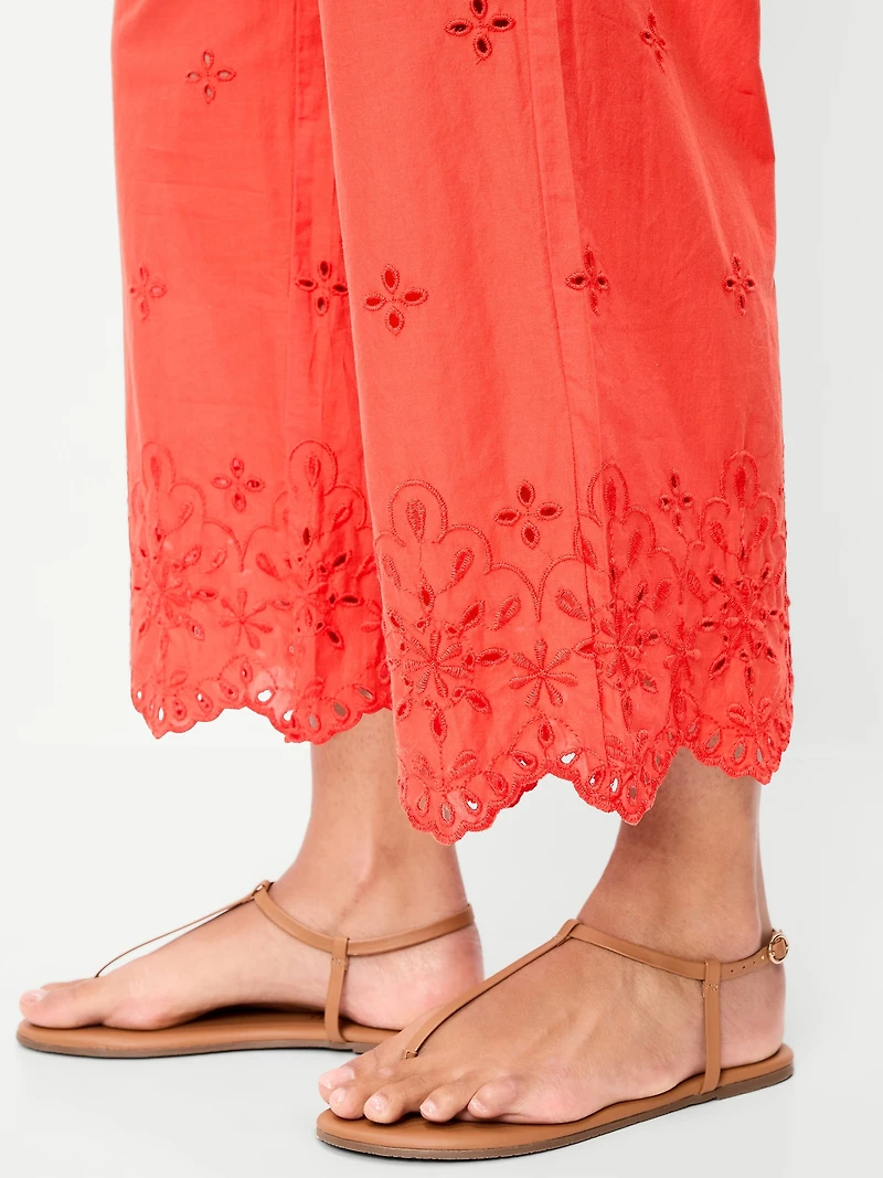 High-Waisted Cut Out Wide-Leg Pant