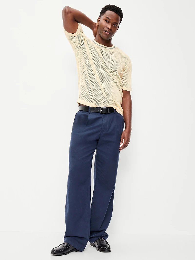 Relaxed Mesh-Knit T-Shirt
