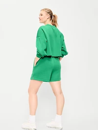 High-Waisted Bounce Fleece Shorts - 5-inch inseam