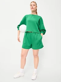 High-Waisted Bounce Fleece Shorts - 5-inch inseam