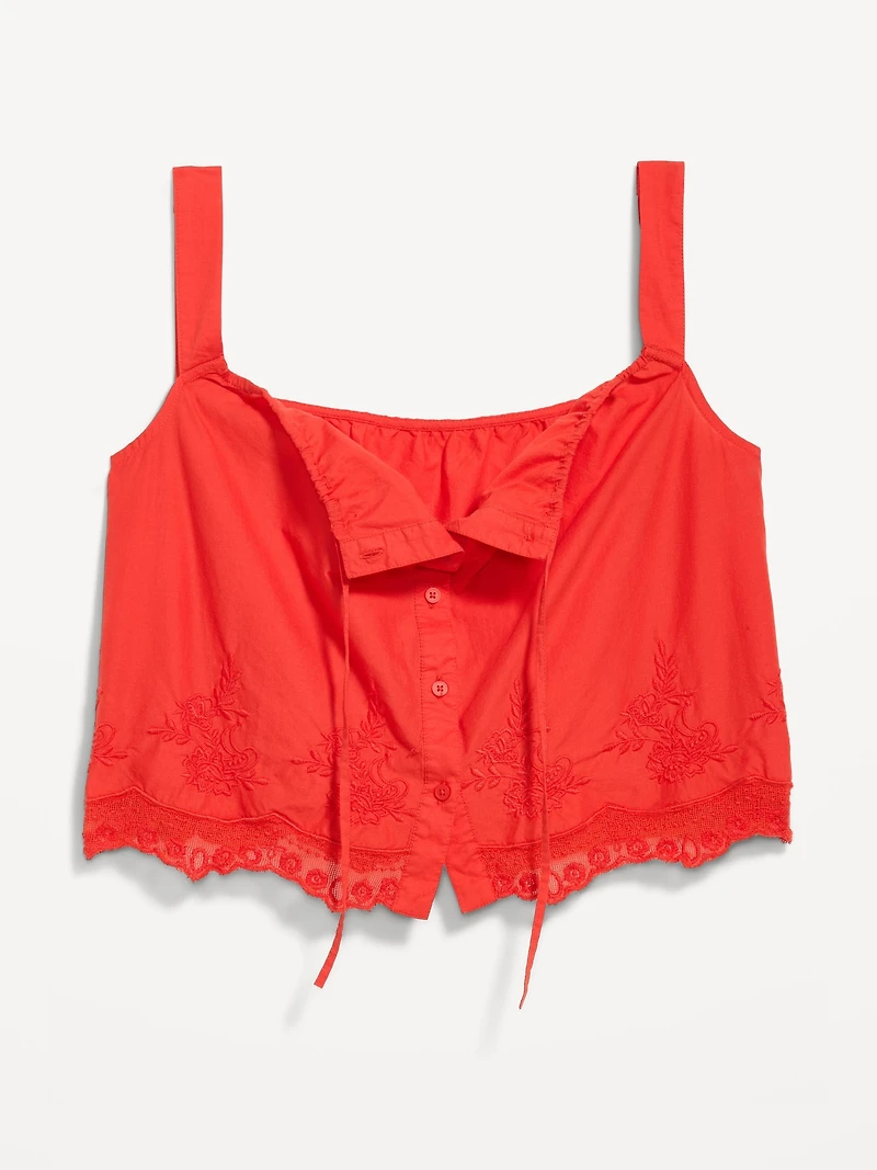 Tie-Front Cami Tank Top