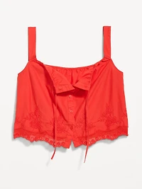 Tie-Front Cami Tank Top