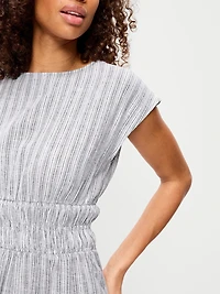 Smocked-Bodice Fit & Flare Mini Dress