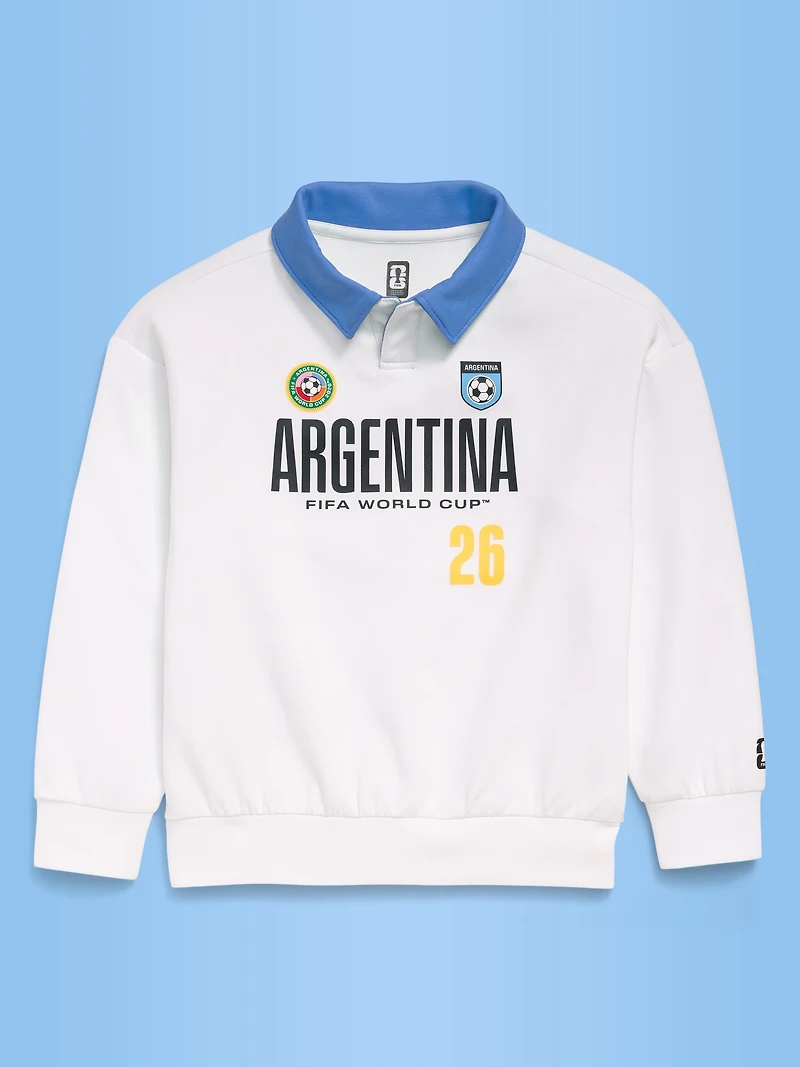 FIFA World Cup 26™ Argentina Dynamic Fleece Collared Graphic Sweatshirt for Kids