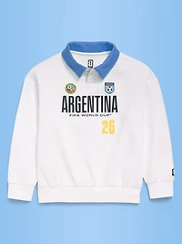 FIFA World Cup 26™ Argentina Dynamic Fleece Collared Graphic Sweatshirt for Kids