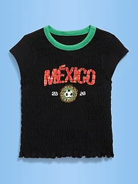 FIFA World Cup 26™ Mexico Smocked Graphic T-Shirt for Girls