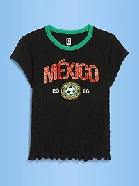 FIFA World Cup 26™ Mexico Smocked Graphic T-Shirt for Women