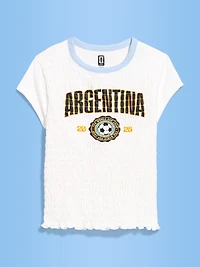 FIFA World Cup 26™ Argentina Smocked Graphic T-Shirt for Women
