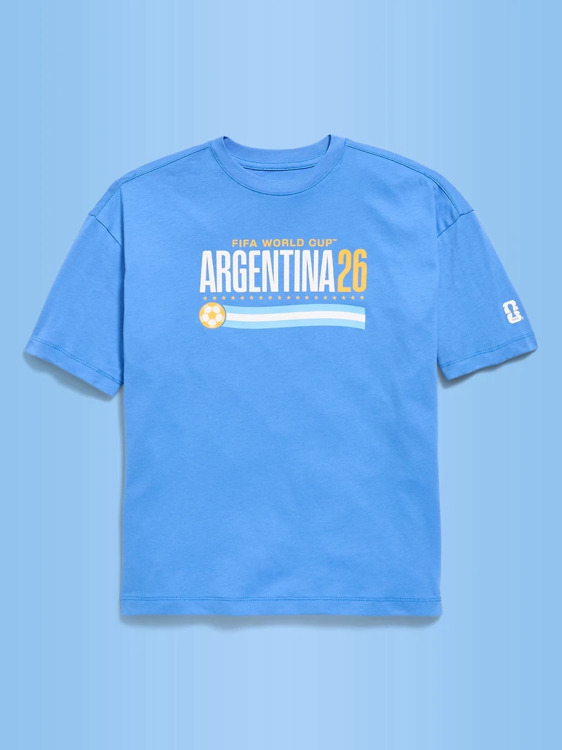 FIFA World Cup 26™ Argentina Oversized Graphic T-Shirt for Boys