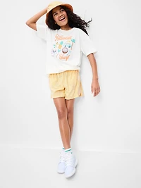 High-Waisted Textured Terry Shorts for Girls
