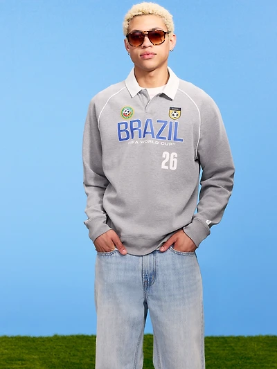 FIFA World Cup 26™ Brazil Dynamic Fleece Collared Graphic Sweatshirt for Men