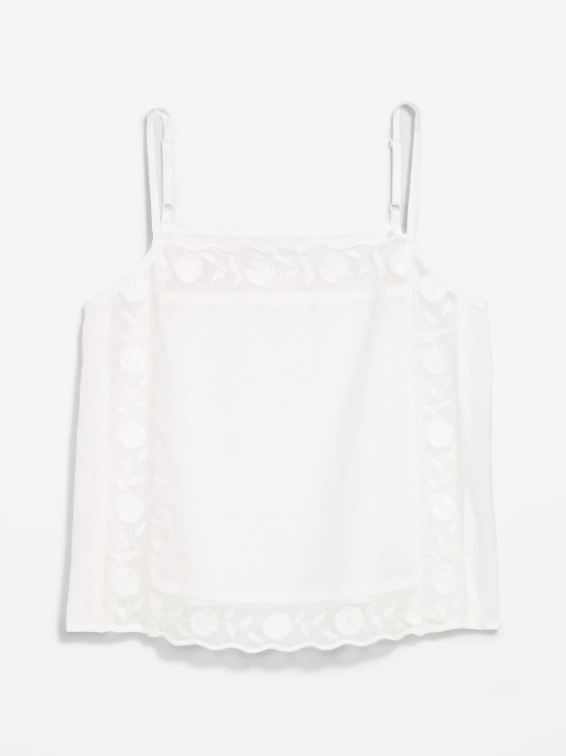 Scalloped-Hem Tank Top
