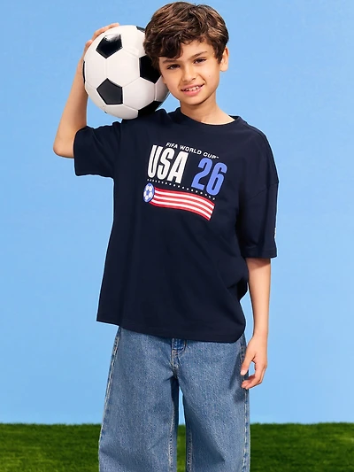 FIFA World Cup 26™ USA Oversized Graphic T-Shirt for Boys