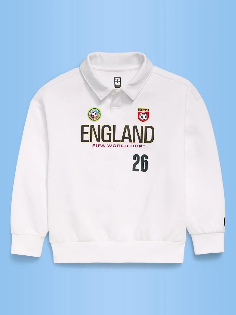 FIFA World Cup 26™ England Dynamic Fleece Collared Graphic Sweatshirt for Kids